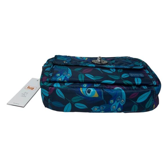 Lug Switch & Peekaboo Set Peacock Multi Crossbody Bag RFID Detachable Pouch Blue - Picture 11 of 16